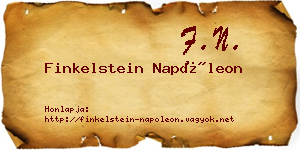 Finkelstein Napóleon névjegykártya